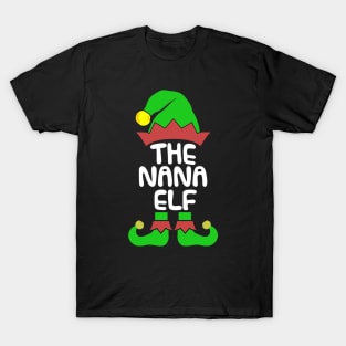 Nana Elf Matching Family Group Christmas Party Pajama T-Shirt